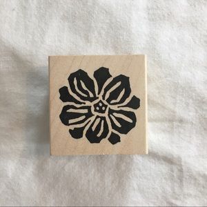 Judith Wood Mounted Flower Rubber Stamp